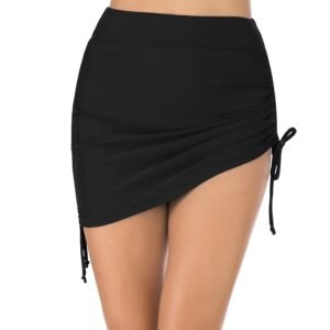 Women's Solid Color Adjustable Swim Skirt - Casual Vacation, Slimming (Limited Stock)（DS115)
