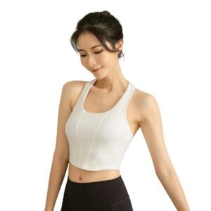 Women's Shock - Absorbing Yoga Tank Top with Built - in Bra - Sexy Backless Design for Running, Fitness & Yoga（ ENY226)