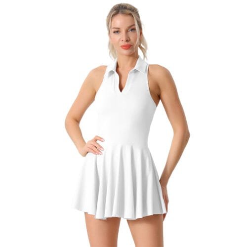 Women's Tennis Skirt Set with Built - in Bra - Outdoor Sports Wear for Tennis, Badminton, Yoga（ ENY303）