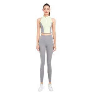 Women's New Spring - Summer Spliced Training Quick - Dry Fitness Set - Sports Running Yoga Outfit with Hip - Lifting（ ENY113）