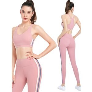 Women's Sports Set - Quick - Dry Yoga Outfit, High - End Yoga, Running, Training & Fitness Vest Two - Piece Set( ENY106)