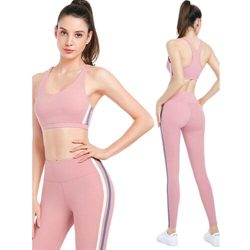 Women's Sports Set - Quick - Dry Yoga Outfit, High - End Yoga, Running, Training & Fitness Vest Two - Piece Set( ENY106)
