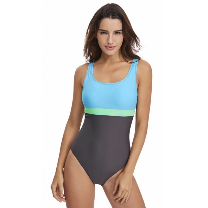 Women's European & American Sexy One - Piece Swimsuit - Sporty Color - Block Triangle Swimwear（ HS18111）