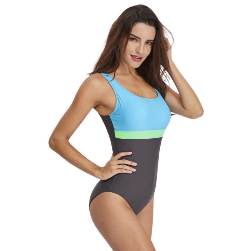 Women's European & American Sexy One - Piece Swimsuit - Sporty Color - Block Triangle Swimwear（ HS18111）