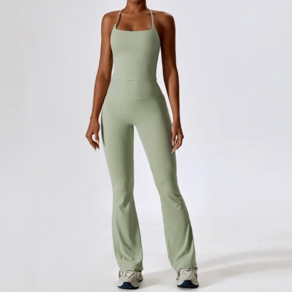 Autumn Shockproof Bare-Feel Yoga Set - Quick-Dry Tight Fitness Wear for Women (TZ8232) - 图片 14
