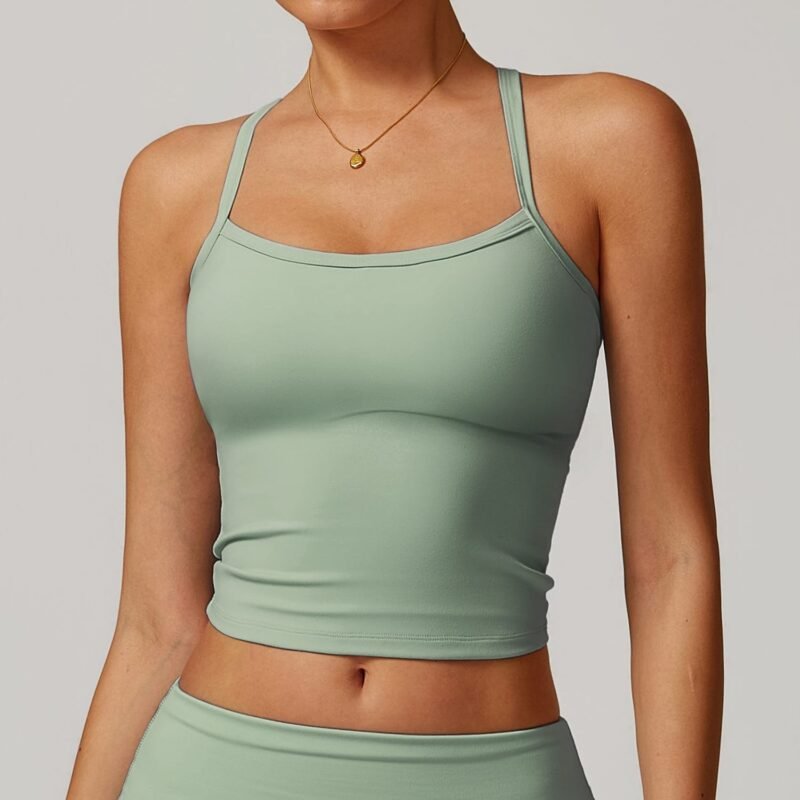 Winter Fleece - Lined Backless Yoga Tank Top for Women (8519)