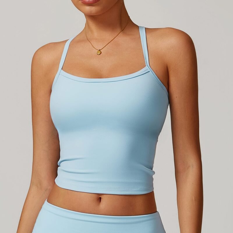 Winter Fleece - Lined Backless Yoga Tank Top for Women (8519)
