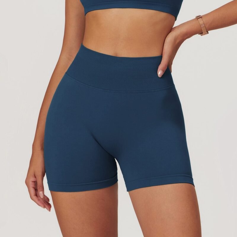 European and American - Style Seamless High - Waisted Yoga Shorts for Women - Slim - Fit, Butt - Lifting,（7655）