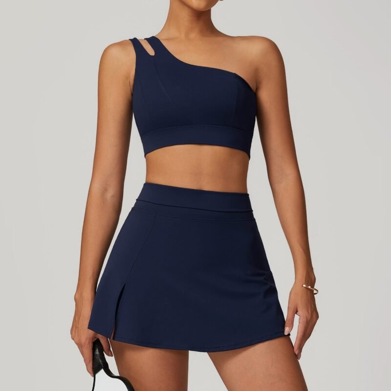 European and American - Style One - Shoulder Sports Bra Yoga Set - Quick - Dry,（6358）