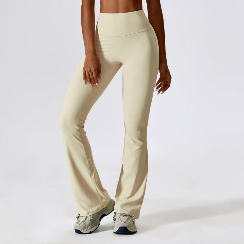 European - American Style High - Waist Flared Yoga Trousers (8232)