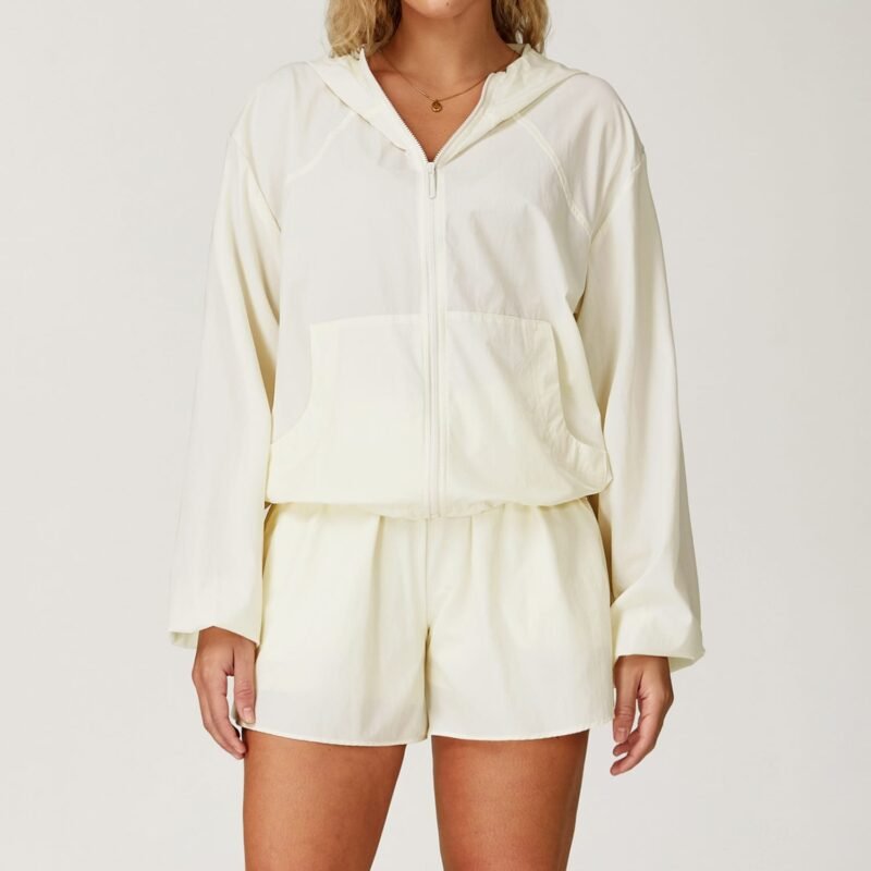 Women's Sports Sun - Protective Jacket: Cool - Feeling, Breathable, Hooded, Zippered, UV - Resistant Sun - Protective Coat 3043