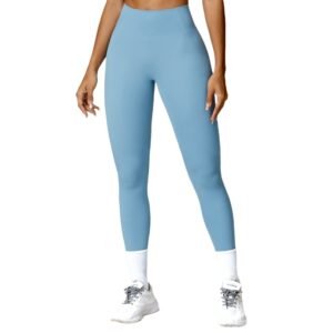 Women's Quick-Dry Nylon Leggings - Naked Feel High-Waist Fitness Pants for All-Season Wear （8503）