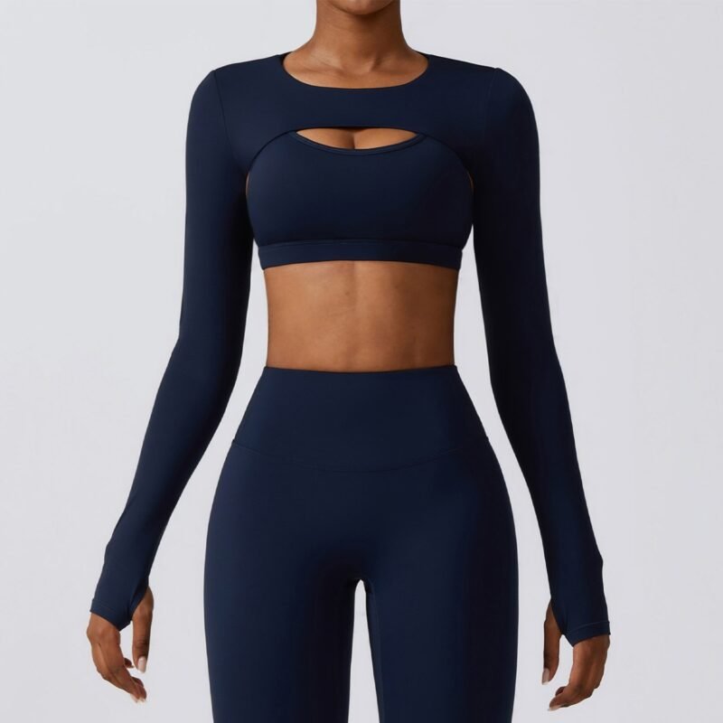 Yoga & Running Shrug: Long - Sleeve, Naked - Feel Fitness Top （8347）