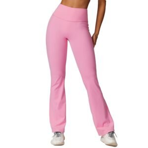 High-Waisted Flared Yoga Pants | Naked Feel Booty Lift Bell Bottoms for Women | Casual Dance & Workout Pants CCK8232(8232)