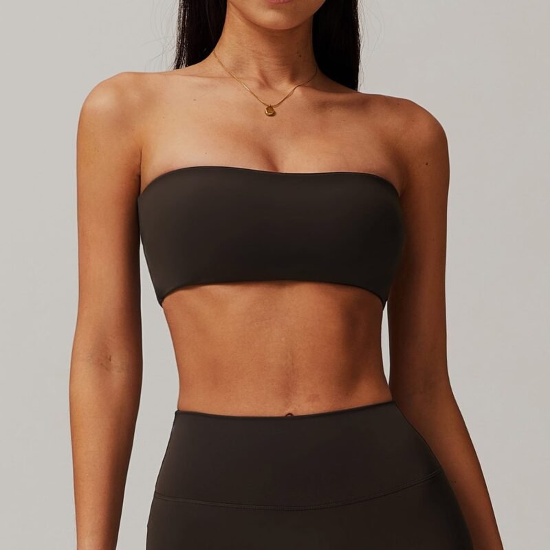 One - Piece Naked - Feel Sports Bra - Anti - Peek, Ideal as Innerwear for Fitness and Yoga （8075）