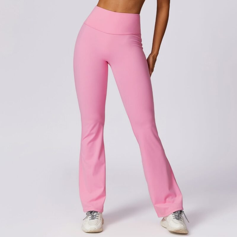European - American Style High - Waist Flared Yoga Trousers (8232)