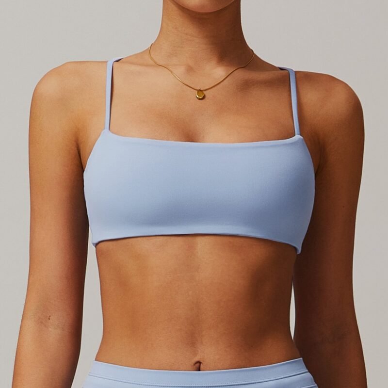 Women's Inner - Wear Strappy Racerback Yoga Bra: Naked - Feel, Quick - Dry Sports Top for Fitness 8579