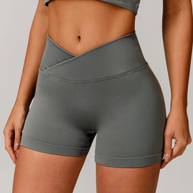 Women’s Peach - Booty Lifting High - Waist Elastic Seamless Yoga Shorts for Yoga, Running & Fitness（4596）