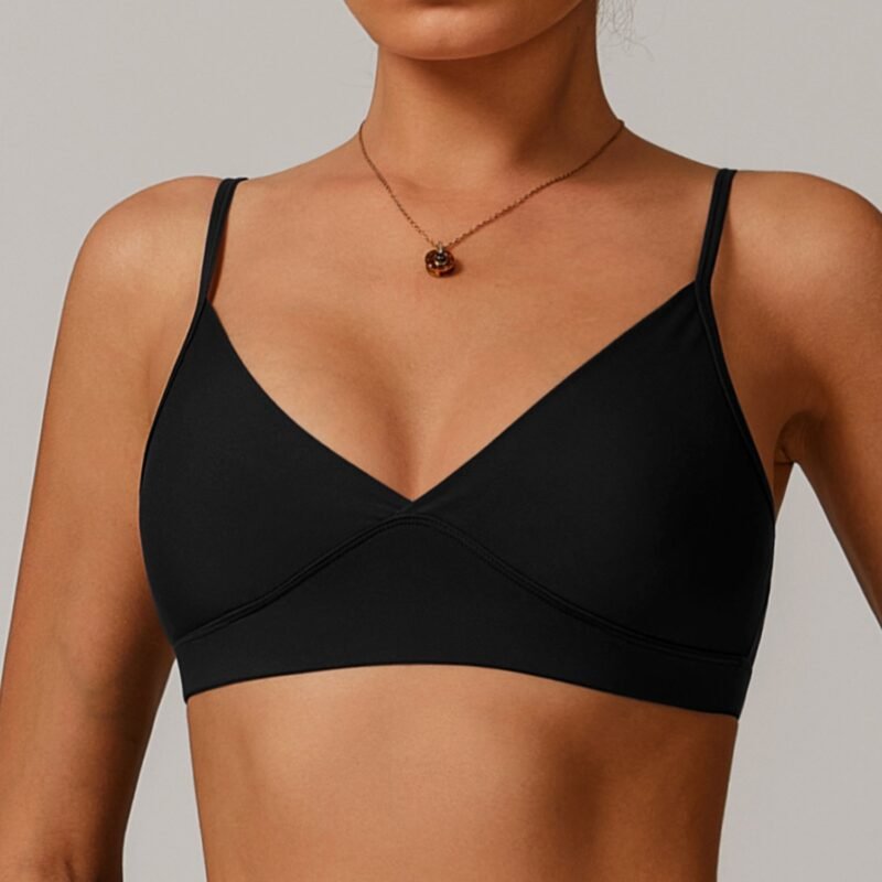 Women's Eco - Friendly Recycled Racerback Yoga Bra: Outer - Wear Quick - Dry Tight - Fit Sports Top for Running & Fitness 8998