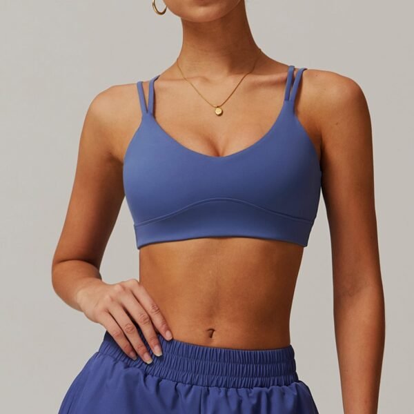 Women's Cross - Back Yoga Bra: Naked - Feel, Outer - Wear Sports Top for Outdoor Running & Fitness 4001 - 图片 3