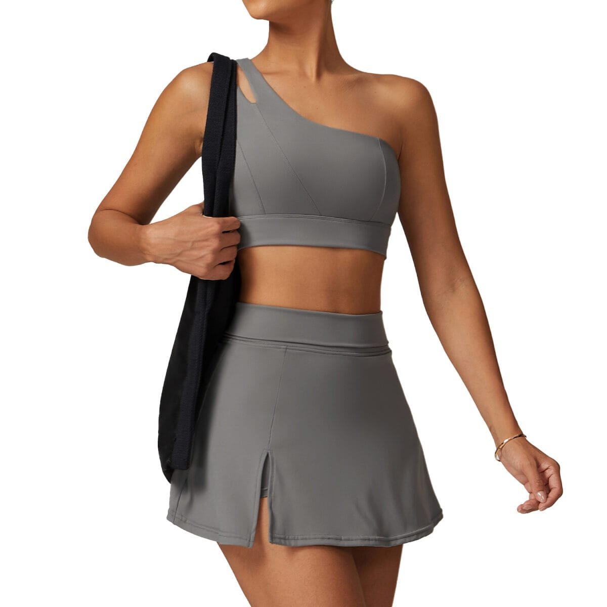 European and American - Style One - Shoulder Sports Bra Yoga Set - Quick - Dry,（6358）