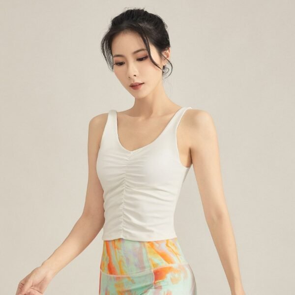Women's Shock - Absorbing Yoga Tank Top with Built - in Bra - Sexy Backless Design for Running, Fitness & Yoga（ ENY226) - 图片 3