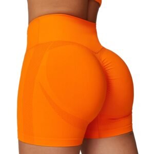 European and American - Style Peach - Butt Lifting Seamless Slim - Fit Yoga Shorts - High - Waisted, Ideal for Outdoor Running and Fitness（7648）