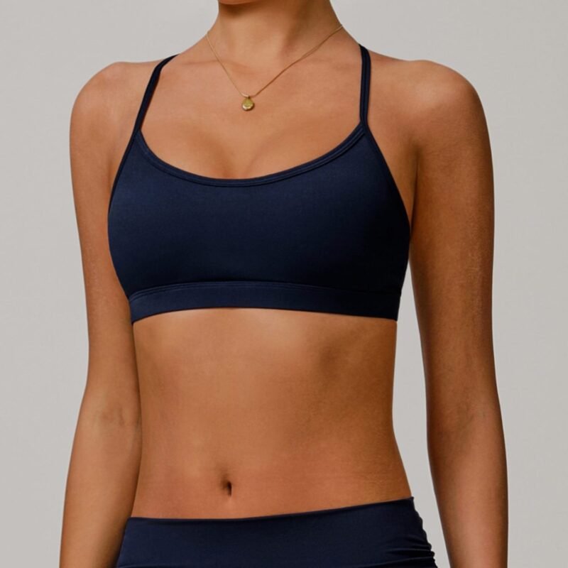 Strappy Back - Exposing Fitness and Yoga Bra - Ideal for Outdoor Running, with Naked - Feel and Quick - Dry Features（8347）