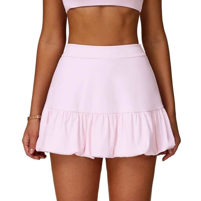 Women's 2 - in - 1 Skort: Quick - Dry, Breathable, Anti - Exposure Tennis & Sports Skirt for Fitness & Running （ EBQ9305）