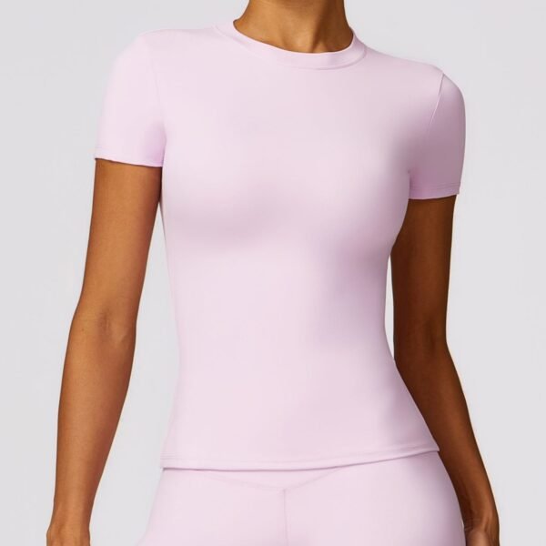 Women's Quick-Dry Short-Sleeve Yoga T-Shirt for Spring: Ideal for Running, Fitness & Outdoor Activities（8455） - 图片 11