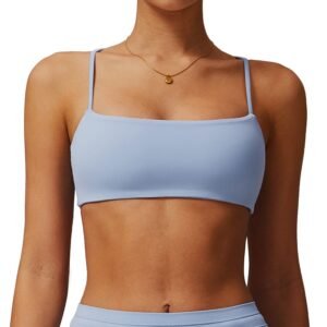 Naked Feel Fitness Vest - Quick-Dry Racerback Top with Built-in Bra for Women（8579）