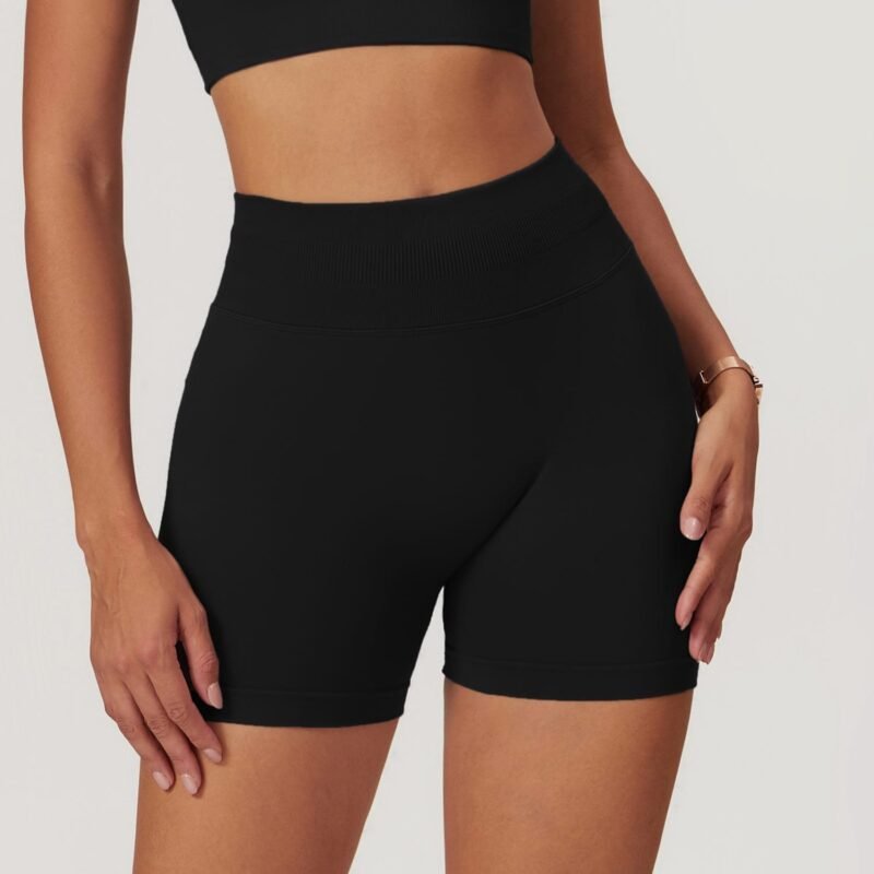 European and American - Style Seamless High - Waisted Yoga Shorts for Women - Slim - Fit, Butt - Lifting,（7655）