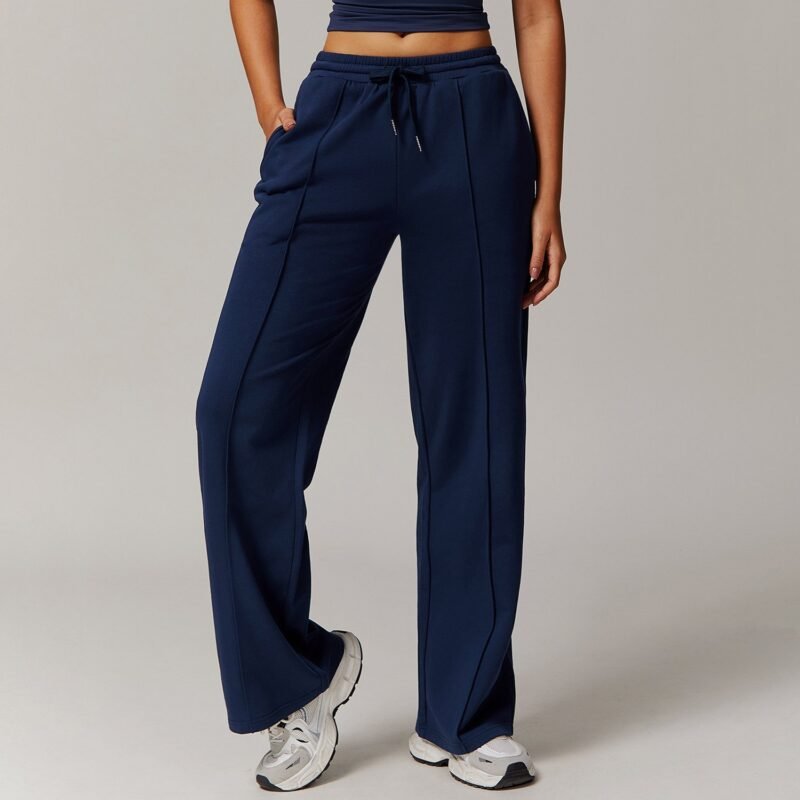 Women's Spring High - Waisted Loose Sports Sweatpants: Pocketed, Straight - Leg Casual & Versatile Athletic Pants 8933