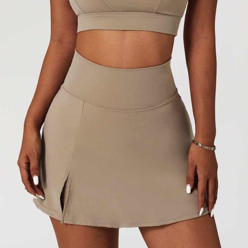 Women's High - Waist Breathable Yoga Mini Skirt - Shorts (6358)