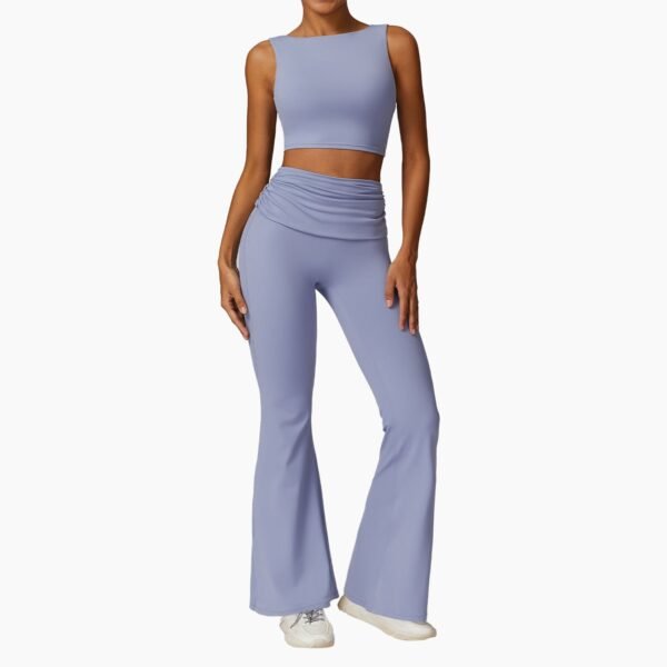 Women's Spring Naked - Feel Tight - Fitting Sports Set: Racerback Yoga & Running Outfit 8516 - 图片 4
