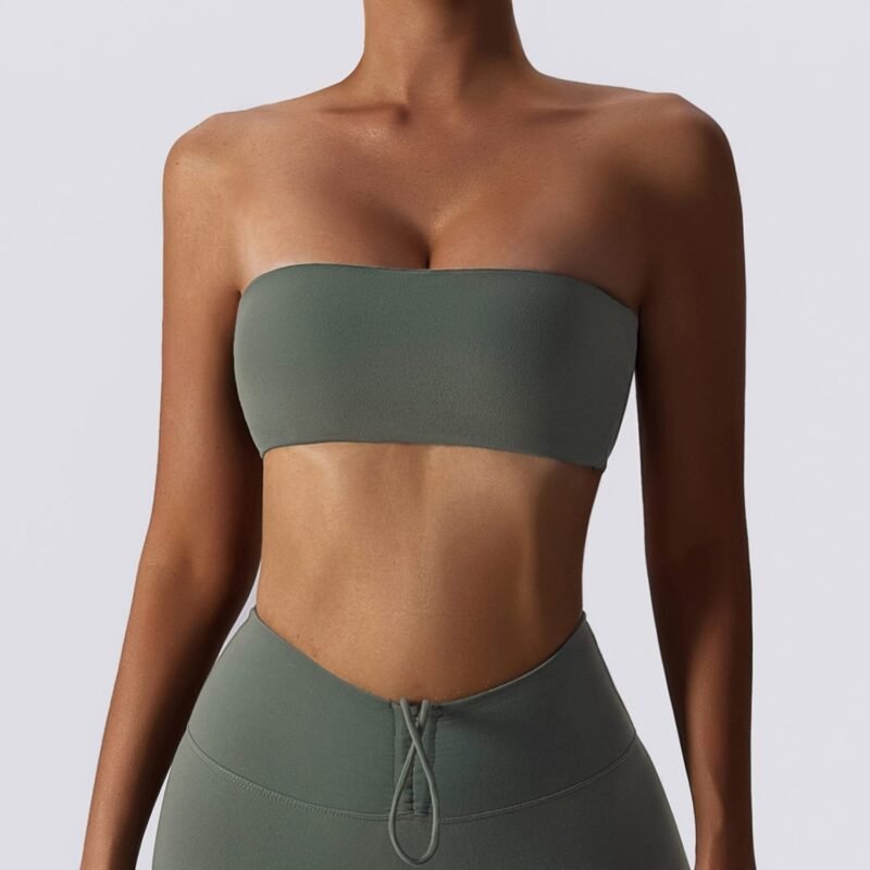One - Piece Naked - Feel Sports Bra - Anti - Peek, Ideal as Innerwear for Fitness and Yoga （8075）