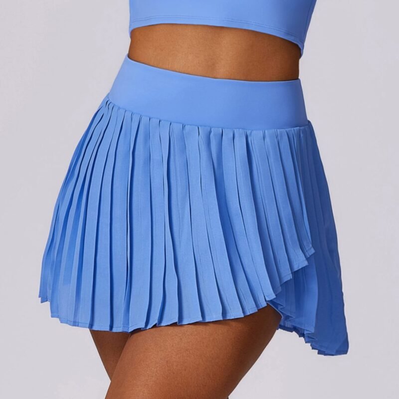 Abundant Stock! Casual Pleated Sports Mini Skirt for Women - Faux Two - Piece8600