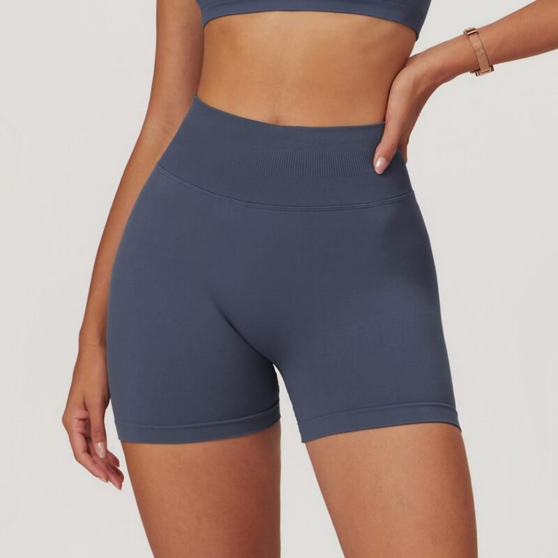 European and American - Style Seamless High - Waisted Yoga Shorts for Women - Slim - Fit, Butt - Lifting,（7655）