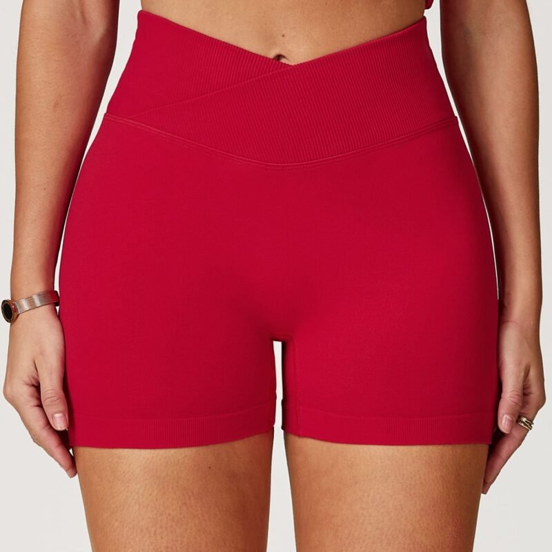 Women's Peach - Hip Lifting European - American Yoga Shorts: Elastic High - Waisted, Running & Fitness Tight Seamless Sports Shorts 4596