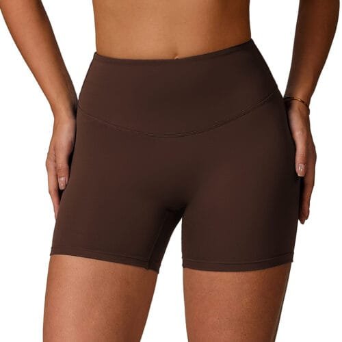 Women's Quick-Dry Fitness Shorts - 82% Polyester 18% Spandex High-Waist Leggings for Yoga & Gym 9172
