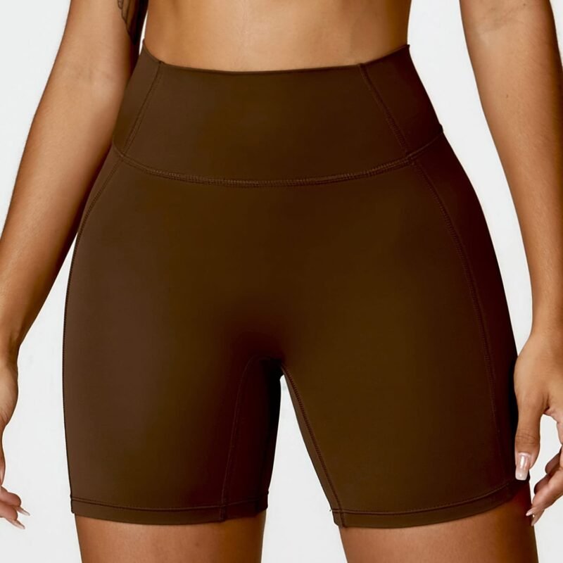 European and American - Style High - Waisted Butt - Lifting Yoga Shorts for Women（ 8503）