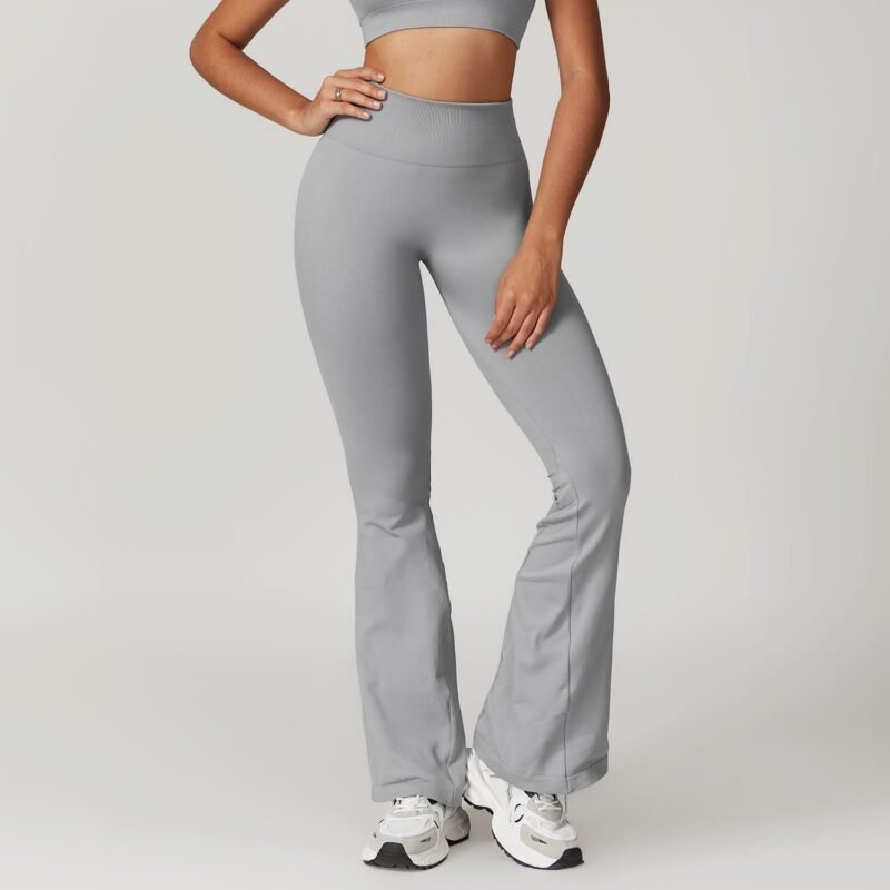 European and American - Style Wide - Leg Slim - Fit Seamless Butt - Lifting Yoga Flared Pants - Tummy - Control, High - Waisted, Ideal for Casual and Sports （7502）