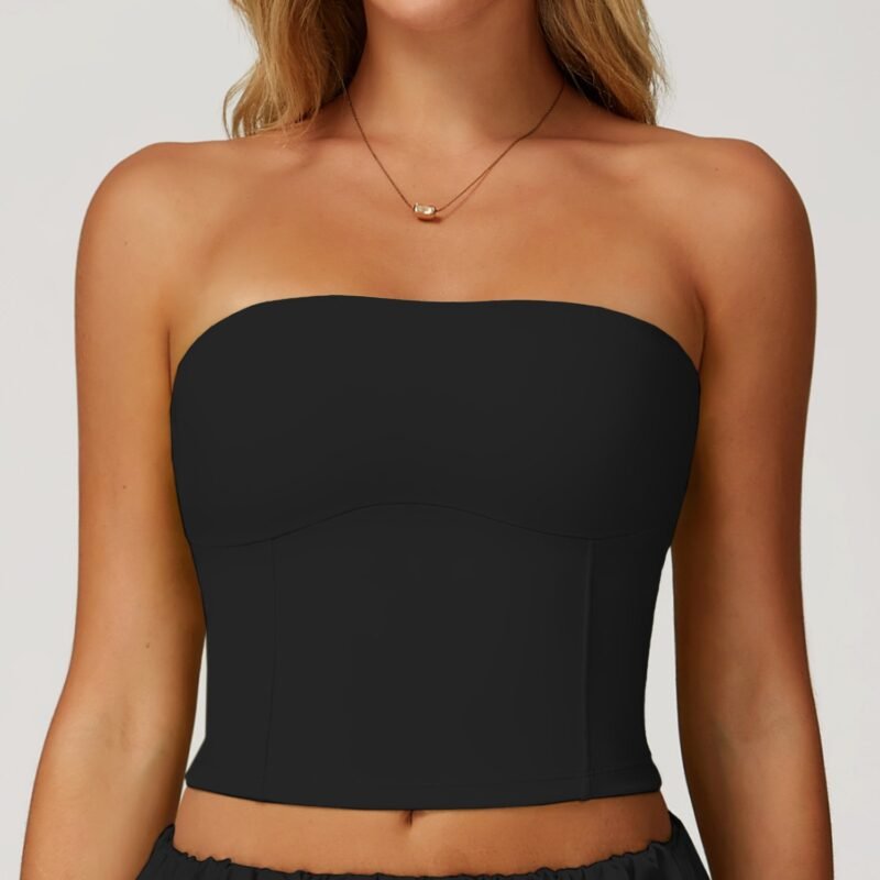 Women's Cross - Border Sun - Protective Yoga Tank: Naked - Feel, Quick - Dry, Breathable Bandeau Tight - Fit Sports & Running Fitness Top 2000