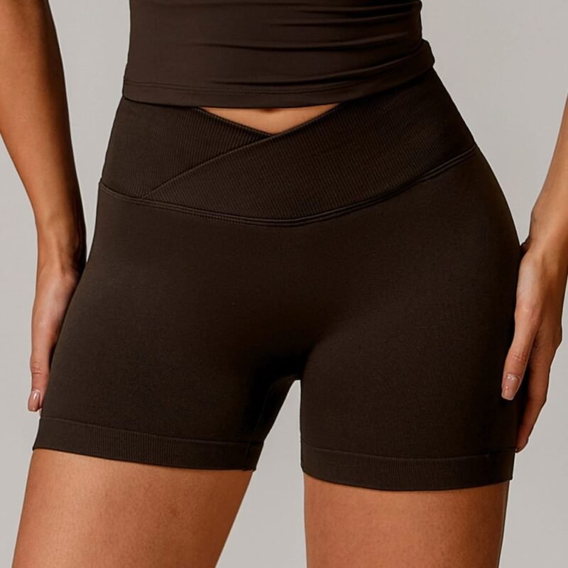 Women’s Peach - Booty Lifting High - Waist Elastic Seamless Yoga Shorts for Yoga, Running & Fitness（4596）