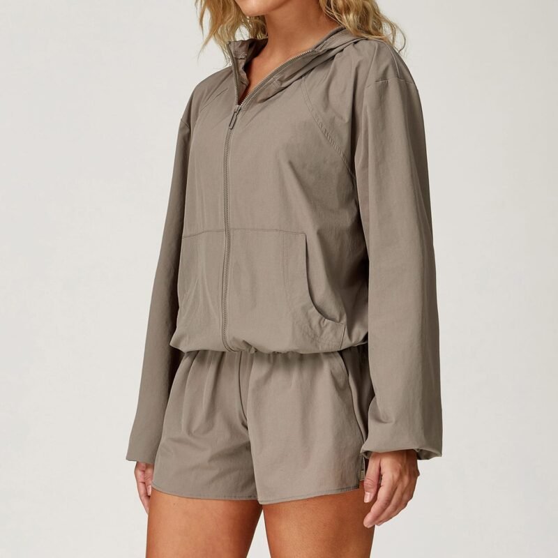 Women's Sports Sun - Protective Jacket: Cool - Feeling, Breathable, Hooded, Zippered, UV - Resistant Sun - Protective Coat 3043