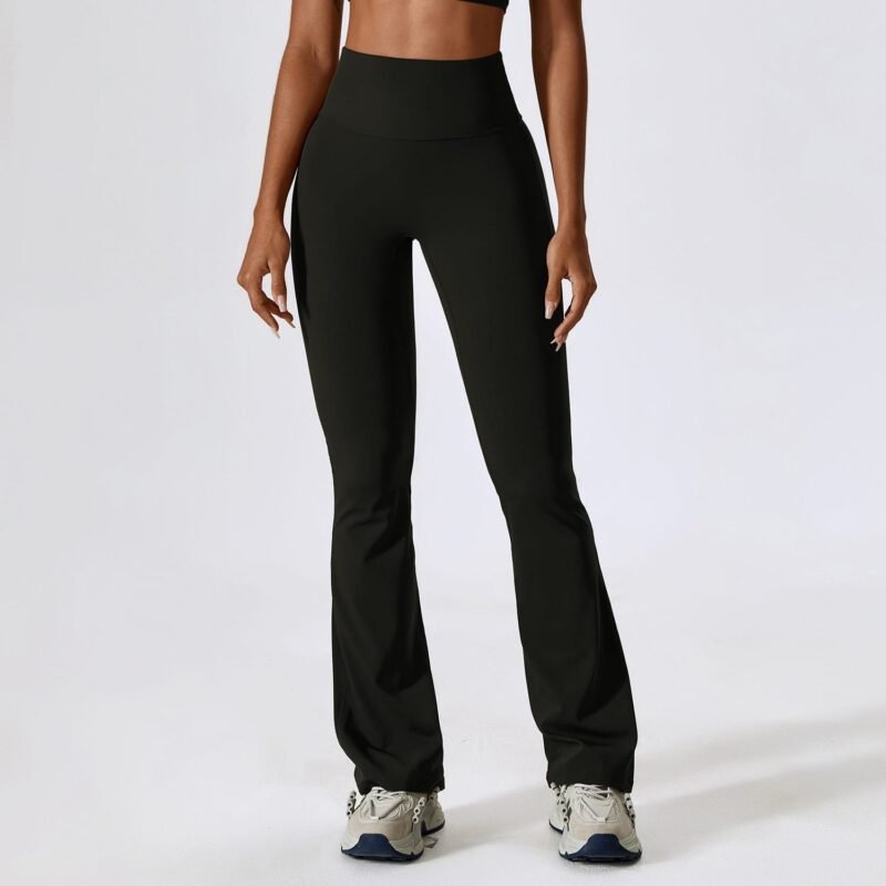 European - American Style High - Waist Flared Yoga Trousers (8232)