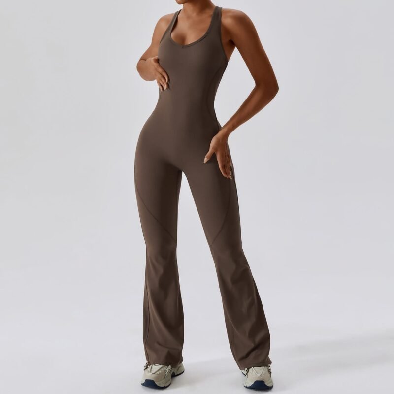 Abundant Stock! European and American - style Quick - Dry Tight - Fitting Yoga Jumpsuit CLT8117