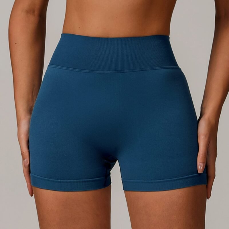 European and American - Style Seamless High - Waisted Yoga Shorts - Tummy - Control, Butt - Lifting,  （7137）