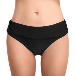 European and American Sexy Elastic Butt - Lifting Pleated Swim Trunks - Solid Color Women's Triangle Beach Swim Shorts （DS34)