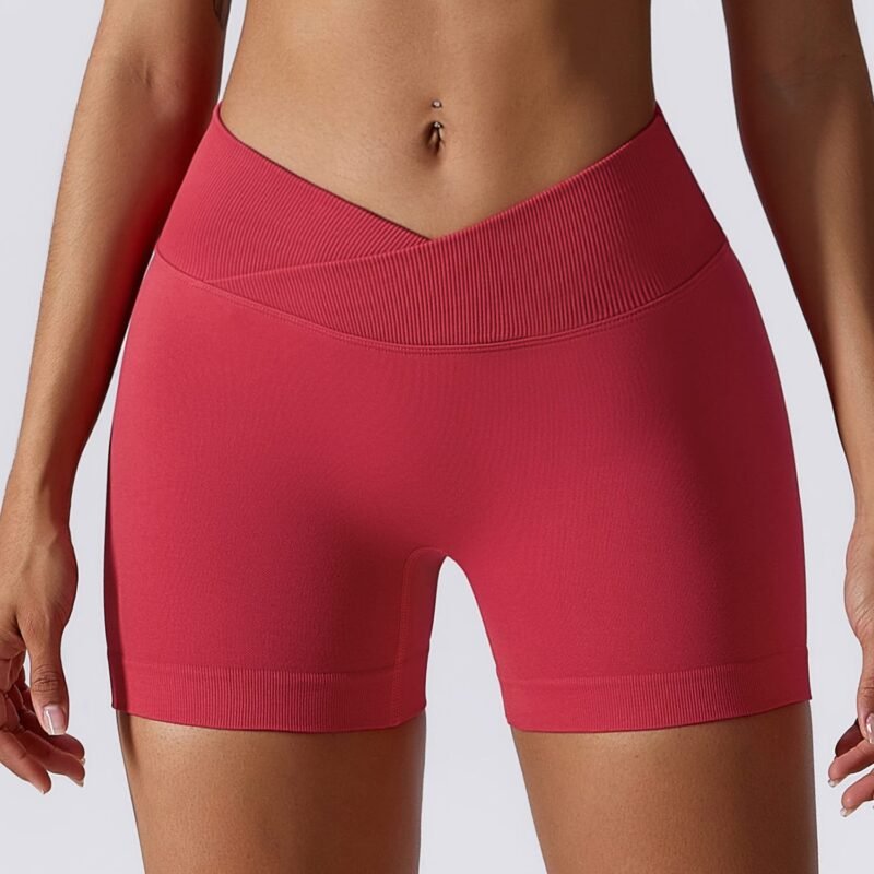 Women’s Peach - Booty Lifting High - Waist Elastic Seamless Yoga Shorts for Yoga, Running & Fitness（4596）